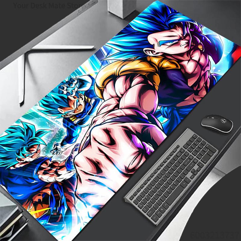 Large Mouse Pad Carpet Laptop Pc Gamer Keyboard Mat XXL Mousepad Edge White Tassel Rubber Dragon BallZ DBZ Table Mat Mouse Pads