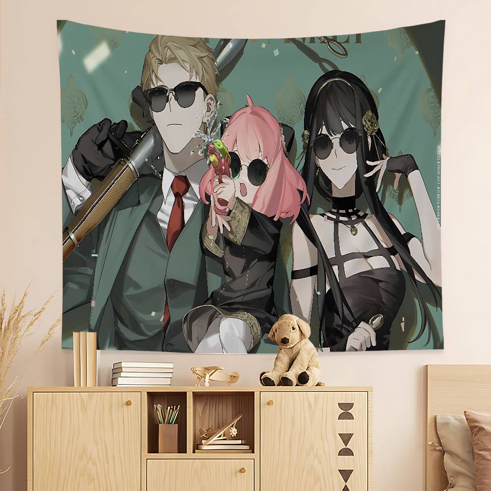 Anime Spy X Family Colorful Tapestry Wall Hanging Bohemian Wall Tapestries Mandala Wall Hanging Sheets