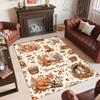 Forest Theme Crystal Velvet Floor Rug Personalized Custom Name Text Warm Carpet Home Decoration