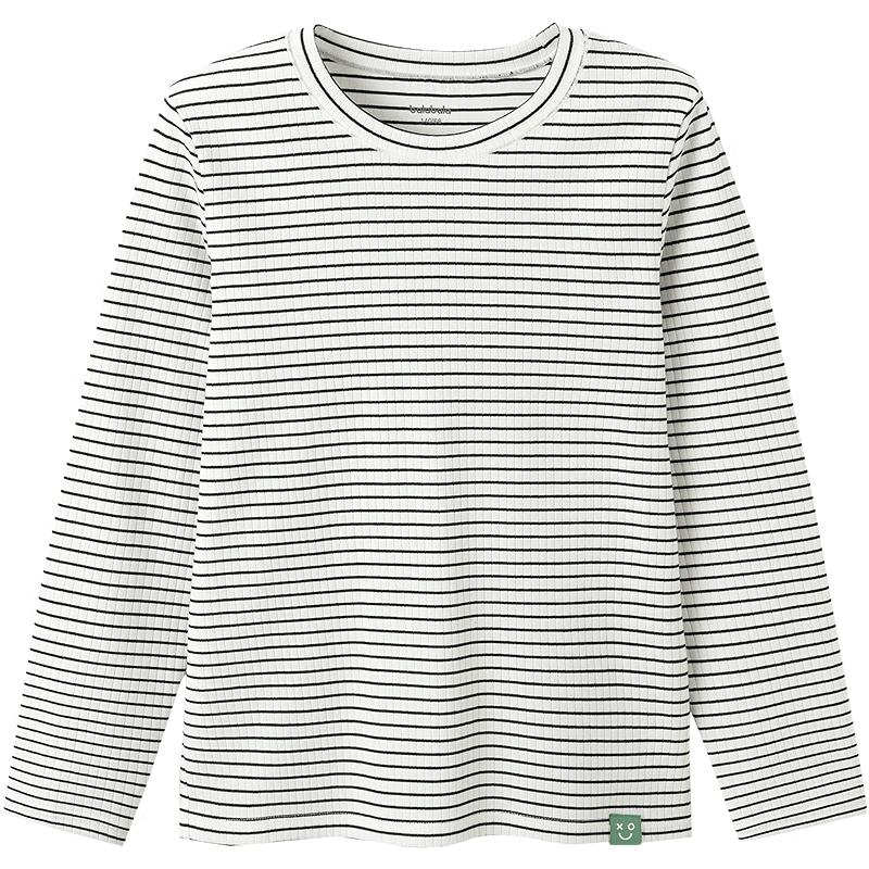 Balabala Kids' Unisex Striped Long-Sleeve T-Shirt