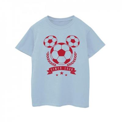 Girls Mickey Football Head Cotton T-Shirt