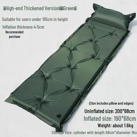 Self-Inflating Outdoor Camping Mat - Connectable Sleeping Pad for Single or Double Tents