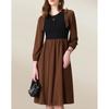 Si Shui Nian Hua Simple Elegant Long Sleeve Mid-Length Dress V51026L2