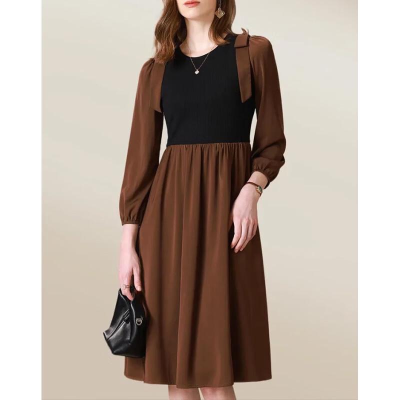 

Si Shui Nian Hua Simple Elegant Long Sleeve Mid-Length Dress V51026L2 XL