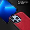 For iPhone 16 Pro Case Retro PU Leather Shockproof Anti-Slip Back Cover