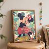Disney Digital Oil Painting Mickey and Minnie Romantic Hug Art Handmade Diy Gift Home Decoration