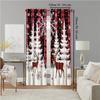 2 Stuks Kerst Sneeuwvlok Raamgordijnen Voor Woonkamer Slaapkamer Vakantiesfeer Decoratie Tunnelontwerp Privacy