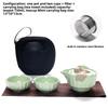 Household Tea Set Teapot Cup Portable Outdoor Kungfu Tea Set One Pot Two Cups Chinese Teas Ceremony Accessories Business Gift