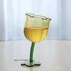 Ins Niedlicher Schiefköpfiger Blumenbecher Kreativer Bunter Außerirdischer Kelch Vintage Französischer Stil Personalisierter Champagnerkelch