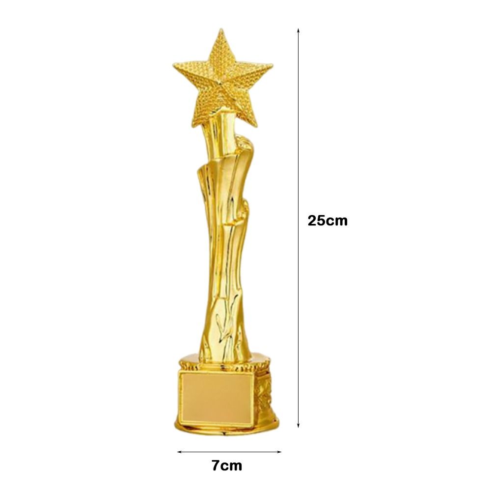 Crown Pentagram Competition Trophy Medal Golden Color Multi Size Pentagram Trophy Gold Color Souvenir Medals