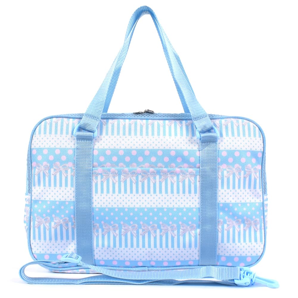 COLORFUL CANDY STYLE Calligraphy Set PET Enchanted by Polka Dots and Lace Ribbon NN103010 - (Light Blue)