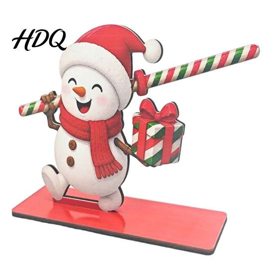 Solid Wood Paper Holder Christmas Wooden Napkin Holder Santa Snowman Reindeer Tabletop Tissue Reusable Holiday Kitchen Accessory Stand with
