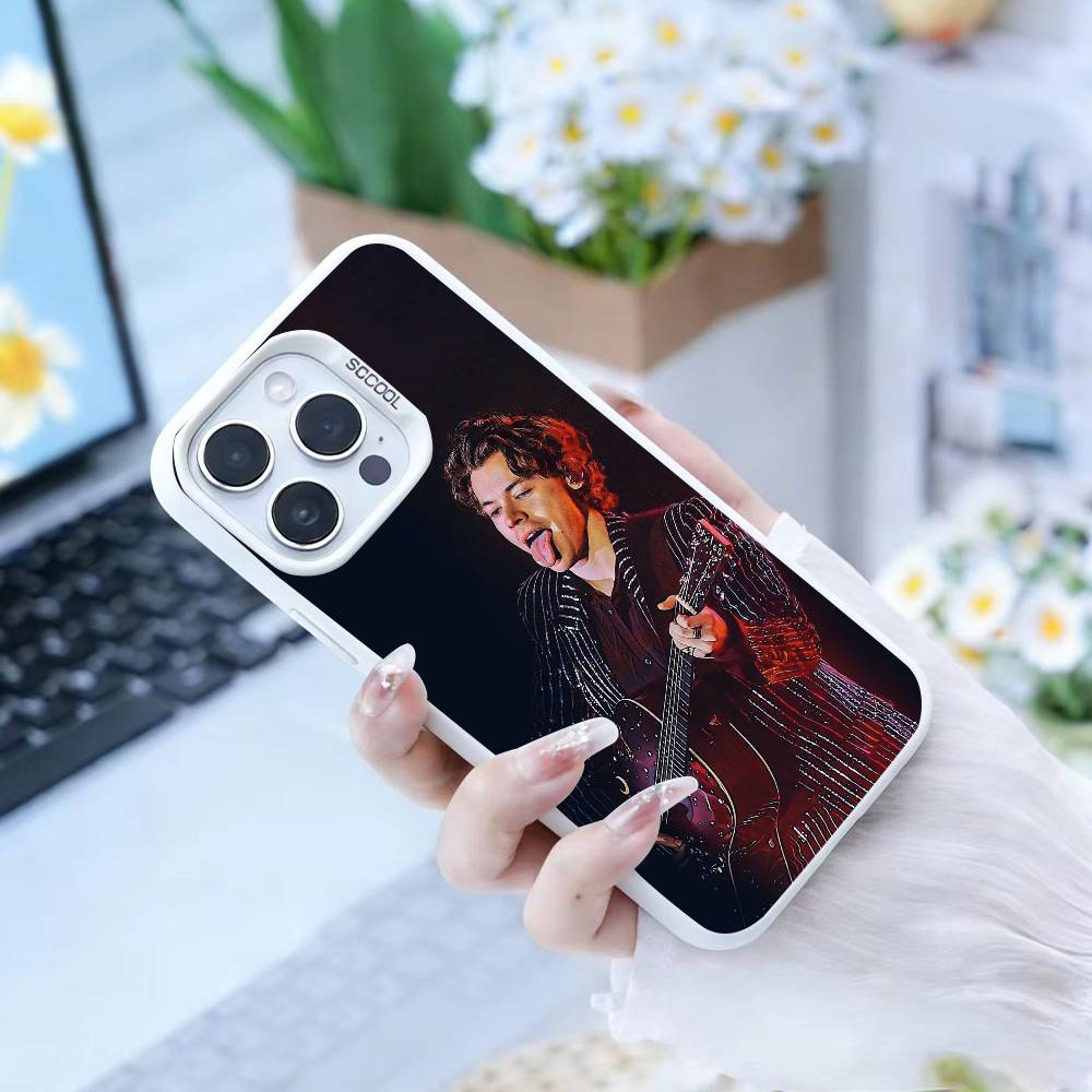 

H-HaRRy Styles Чехол для телефона для iPhone17, 16,15,14,13,12 Pro Max белый Конфетный Матовый Ударопрочный Чехол iPhone16se4
