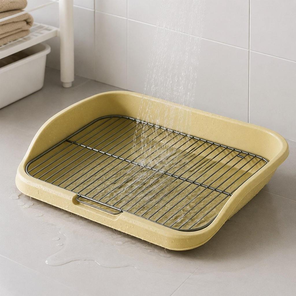 Dog Potty Tray Dog Litter Box Dog Pee Holder, Puppy Training Pad for Home Outdoor
