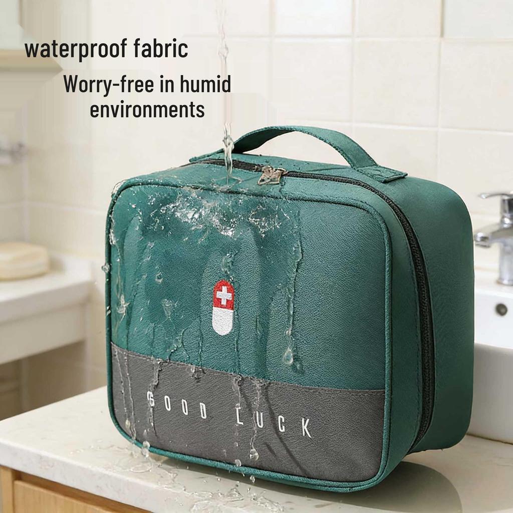 Large Capacity Travel Medicine Bag - Portable Outdoor First Aid and Home Epidemic Prevention Kit