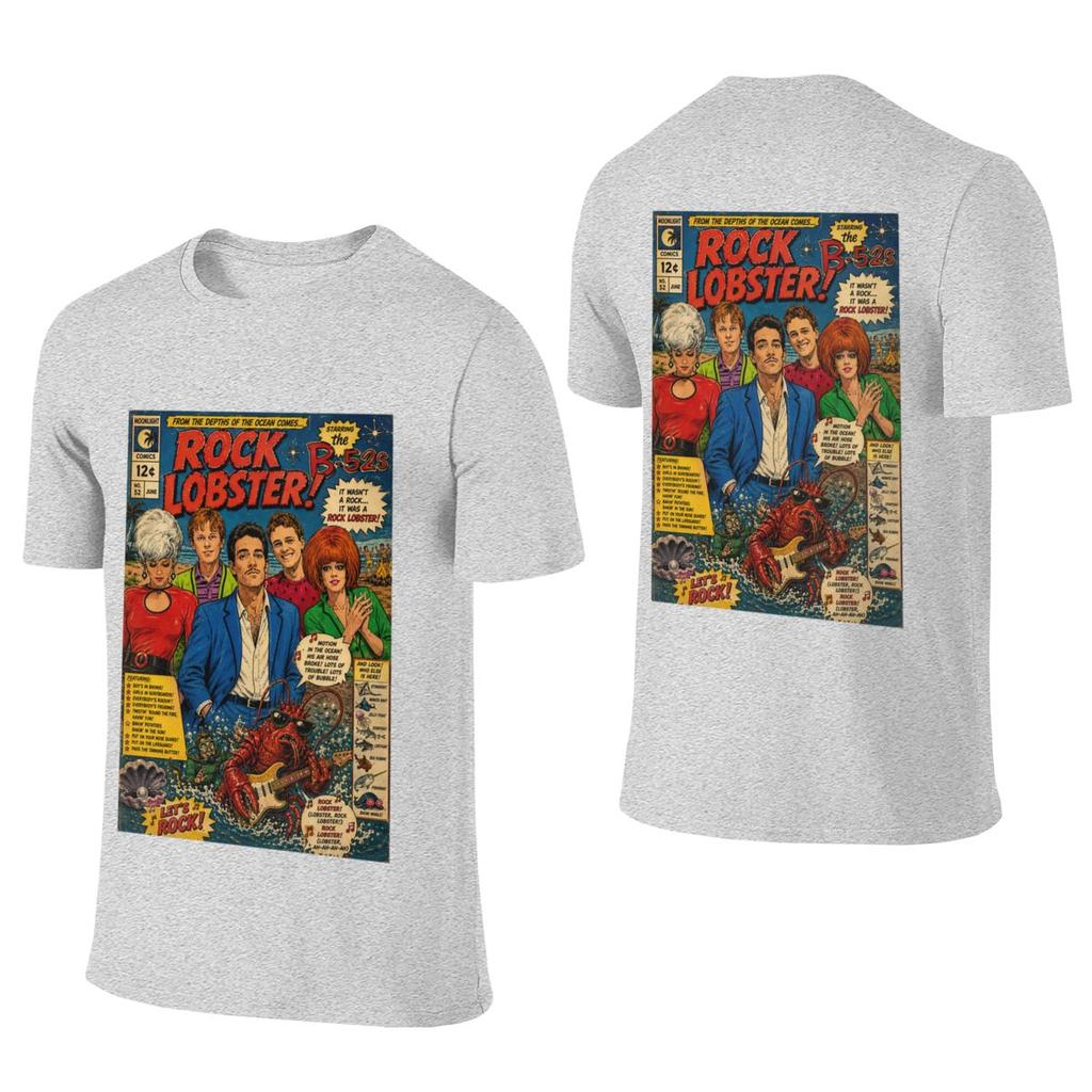 Rock Lobster B52s Comic Full Of Cotton Feeling Reversible Tshirt Sports Minimalist Quickdrying Unisexs Tshirts