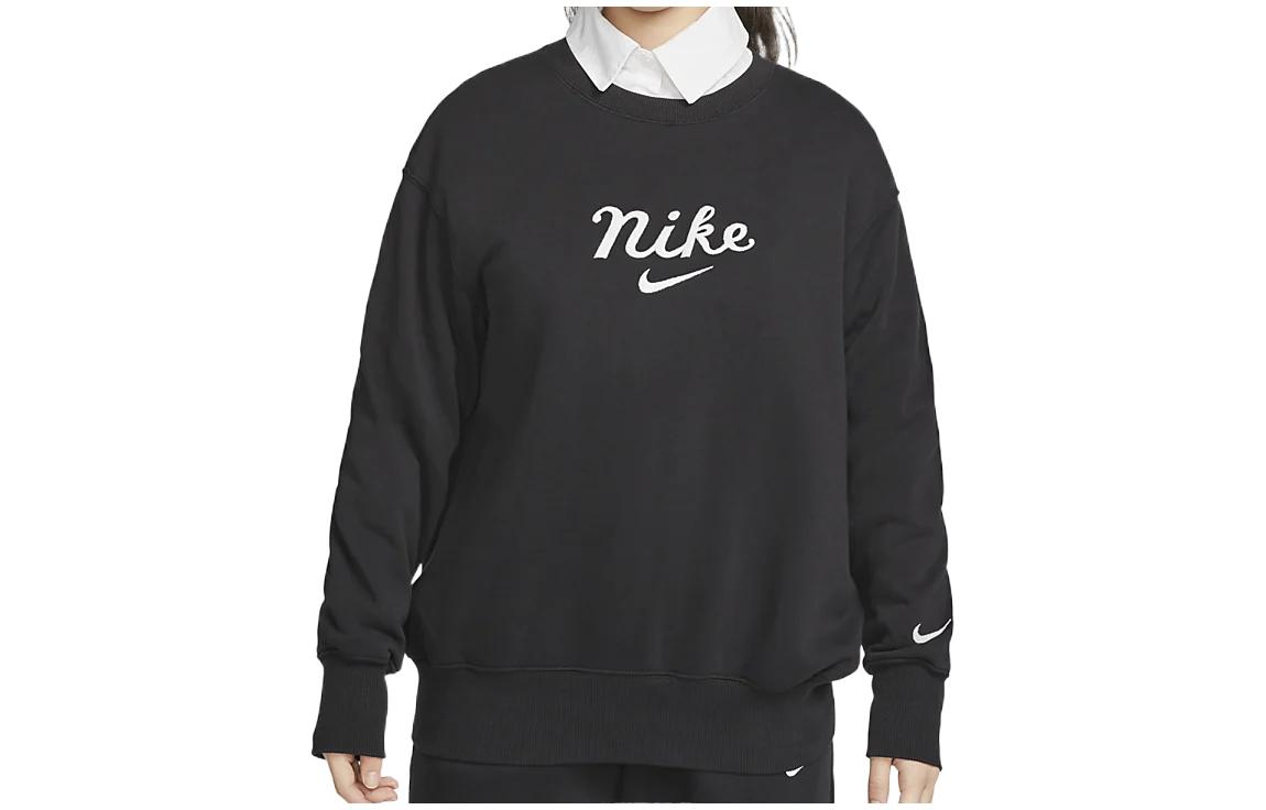 

Nike Sweatshirts Women s Black Crew Neck Moderate Regular DZ4626-010 L