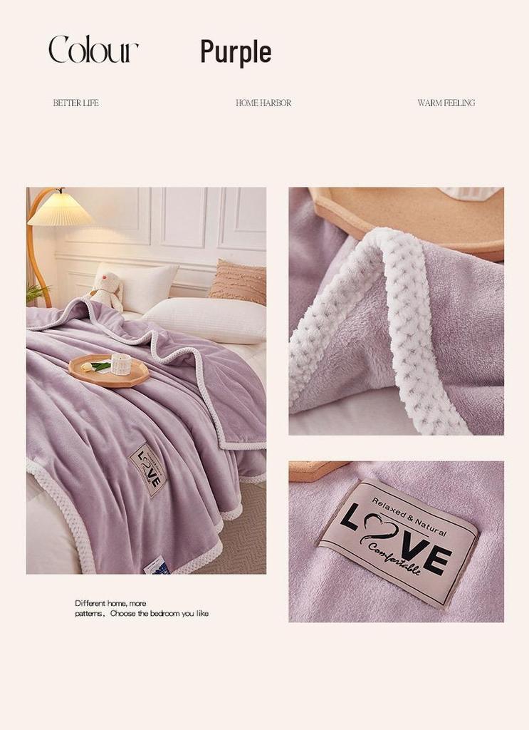 Solid Color Thickened Fleece Blanket – Cozy, Warm, and Perfect for Office Naps and Seasonal Gifts