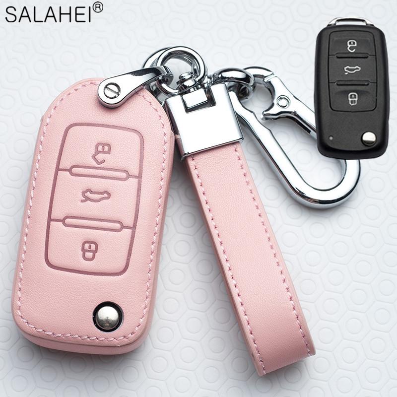 

Car Key Case For VW Volkswagen Polo Golf 4 5 6 7 T5 Passat B6 B5 B8 Magotan For Skoda Octavia A5 A7 Kodiaq Seat Leon Ibiza Ateca
