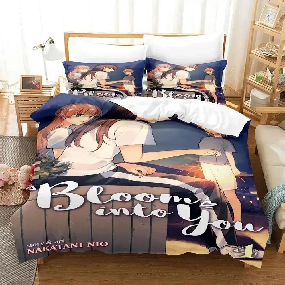 

New Bloom Into You Bedding Set Single Twin Full Queen King Size Bed Set Adult Kid Bedroom Duvet cover Sets Bed Sheet Set 70x133cm 2pcs