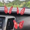 2025 National Day 3D Butterfly Ornament with Five-Star Red Flag for Car Console