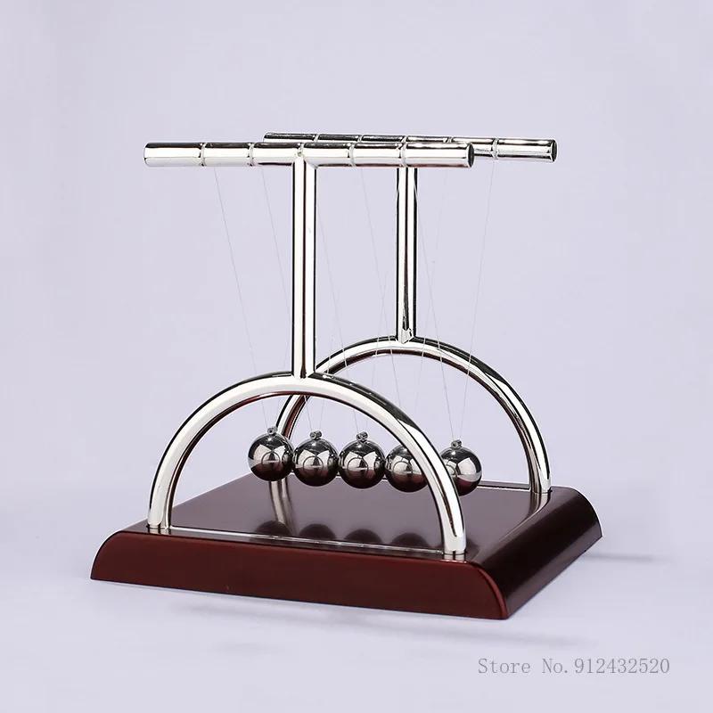 Sfera di Equilibrio in Acciaio Fisica Scienza Pendolo Divertimento Sviluppo Precoce Giocattolo da Scrivania Educativo Regalo, Culla di Newton Grande, Media, Piccola