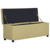 Storage Bench with Compartment 116 cm Green Polyester