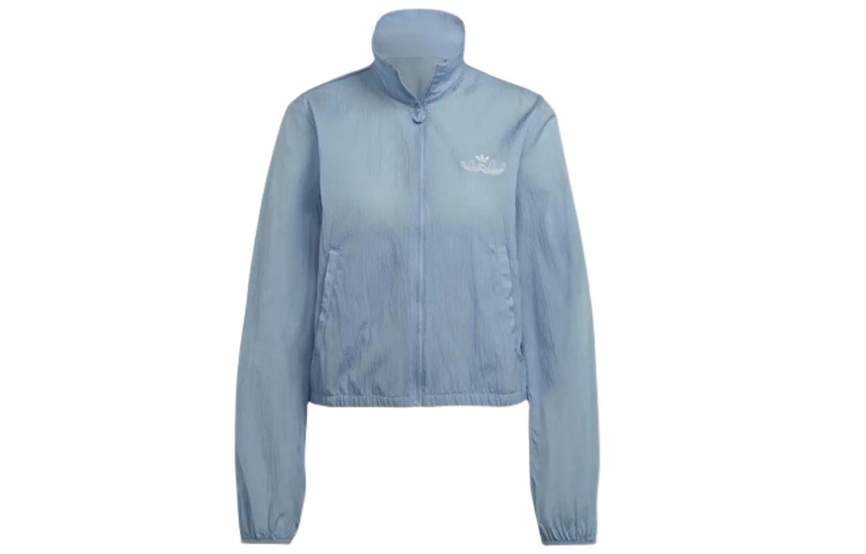 Adidas Originals Jackets Women s Sky Blue Stand Collar Moderate Mock Two Piece H17932 32