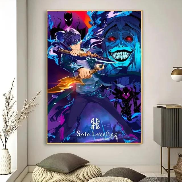 Solo Leveling Anime Artă de Perete pe Pânză HD Pisică Kawaii Mașini Poster pentru Decor Cameră de Joc Cadouri și Picturi Murale