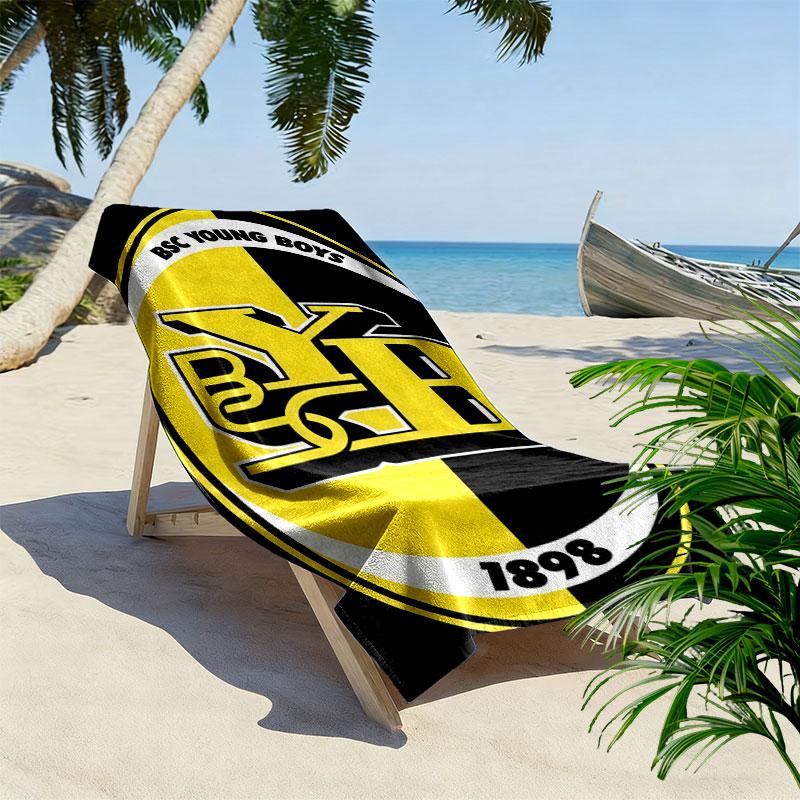 YB Print Beach Towel, Large Soft Quick Dry Towel for Beach Camping Swimming