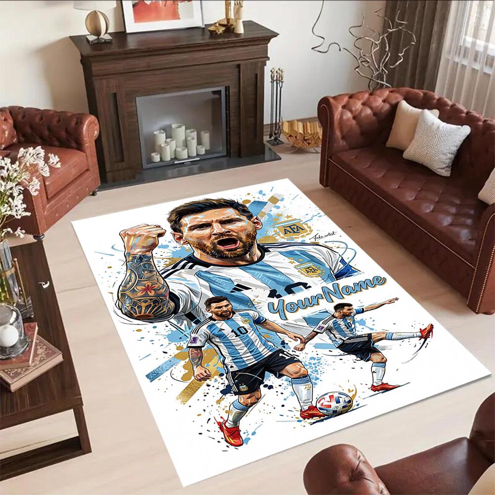 Star Player 1 Personalized Name Floor Mat Design for Foyer Outdoor Entryway Dormitory Antislip Carpet Anime Office Decor