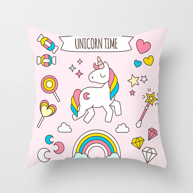 Ins Cute Unicorn Pillowcase Cartoon Home Sofa Cushion Pillowcase Pillowcase Pillowcase Pillowcase