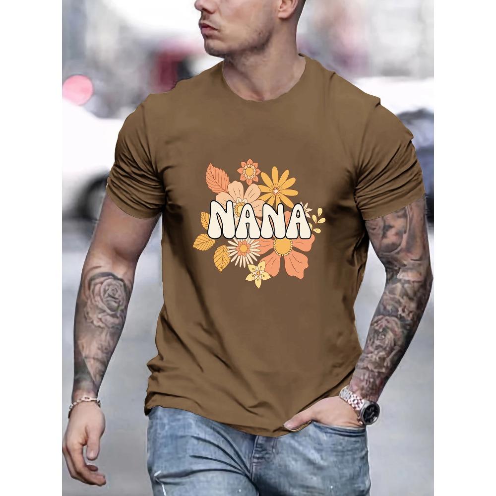 Printed Tee Shirts Man Breathable Cotton T Shirt Sport All-Match Clothing Crewneck Loose Short Sleeve