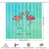 Colorful Flamingo Shower Curtain Personalized with Name and Initials for Bathroom Decorations