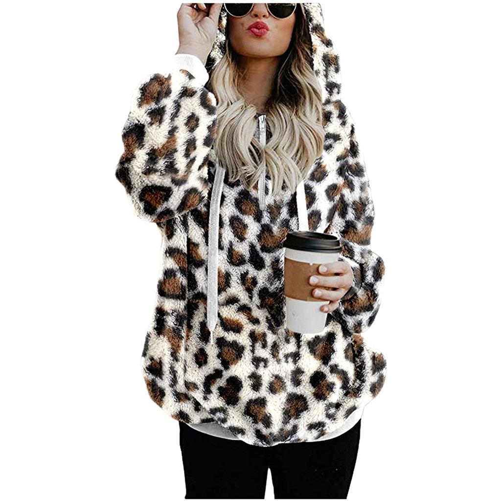 Damen Winterjacke, lässig, modisch, lockere Plüsch-Isolierung, Kordelzug, Kapuzenjacke