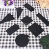100pcs/set White Black Silver Mousse Mat Bottom Cake Base Boards Paper Board Shape Dessert Tray Christmas Cake Decoration Tools