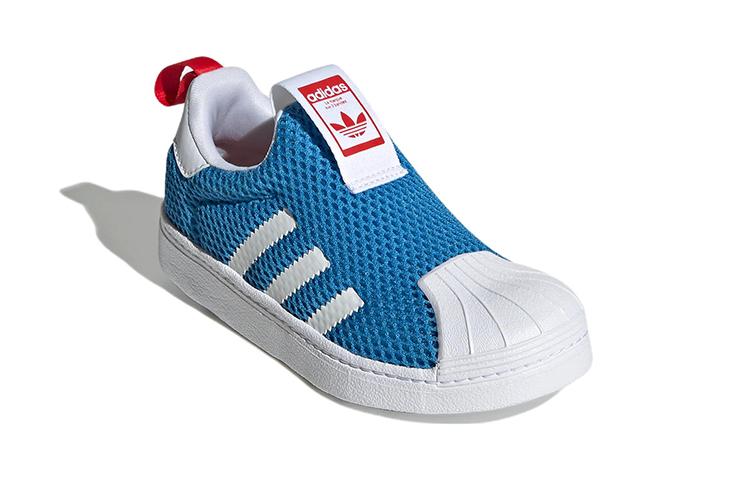 Adidas Originals SUPERSTAR 360 Comfortable Low top Kids' Skateboarding Shoes Blue White Children Aged 3 7 Years Old GY9141
