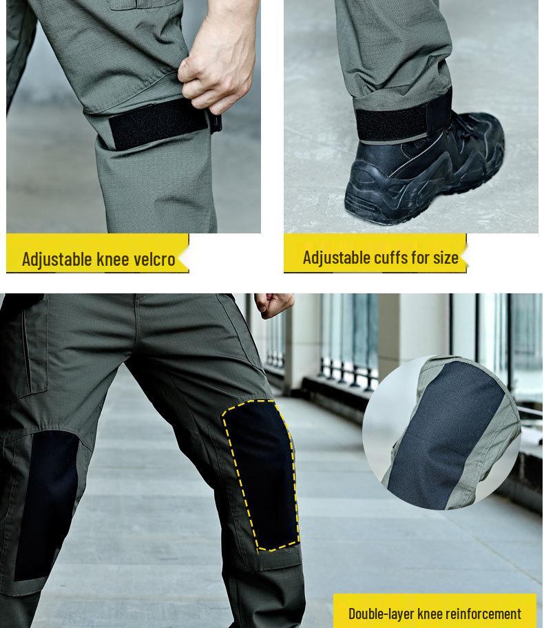 2022 Men's Wear-Resistant Striker Plaid Tactical Work Pants - 65/35 Blend