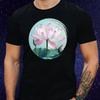 T-Shirt Herren Lotosblume Motiv Baumwolle Größe S bis 5XL