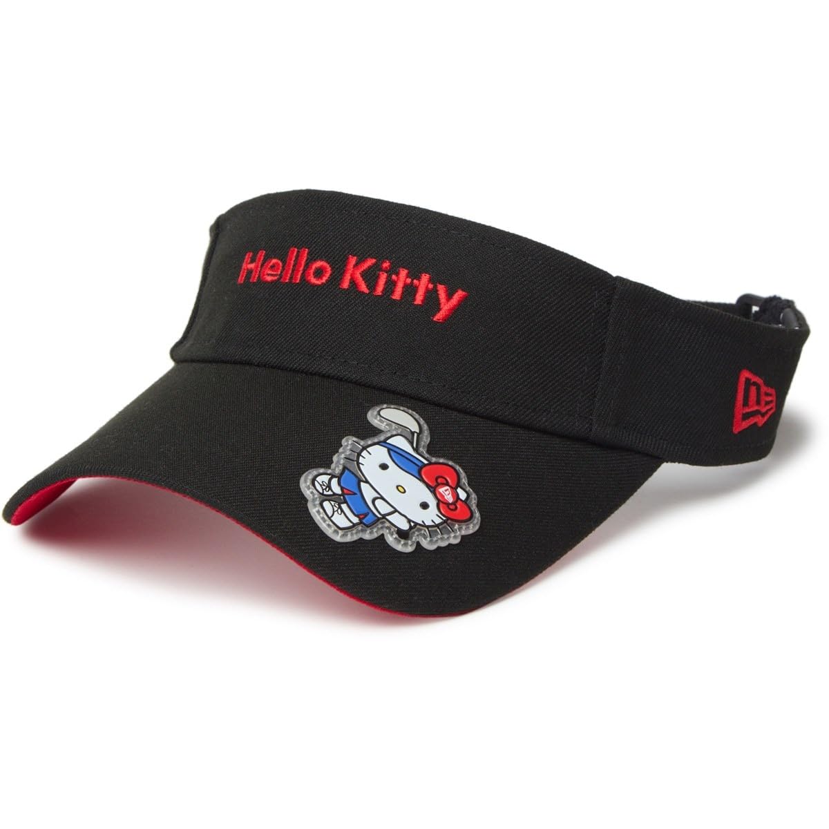 

Golf Sun Visor Sun Visor Long Visor HELLO KITTY 14348593 Black OSFM [New Era] Women s