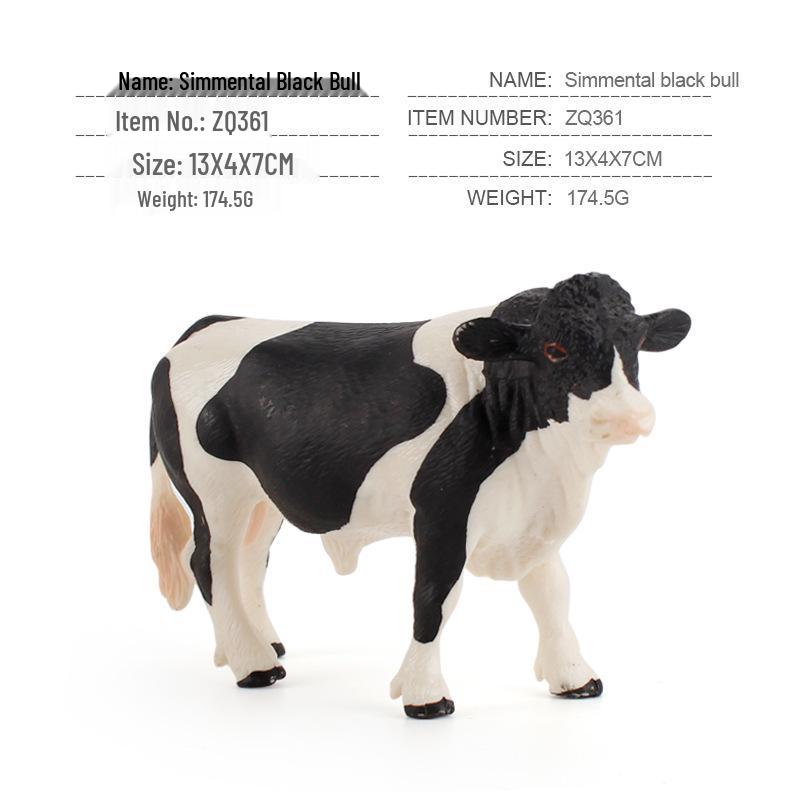 Animal Model Set: Cow, Buffalo, Ox, Rhinoceros, Bison, Bull - Educational Farm Toys for Kids