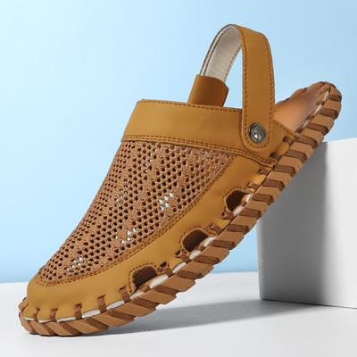 Pantofole da uomo nuove estive sandali da spiaggia da esterno da uomo tendenza versione coreana in vera pelle pantofole fresche da uomo