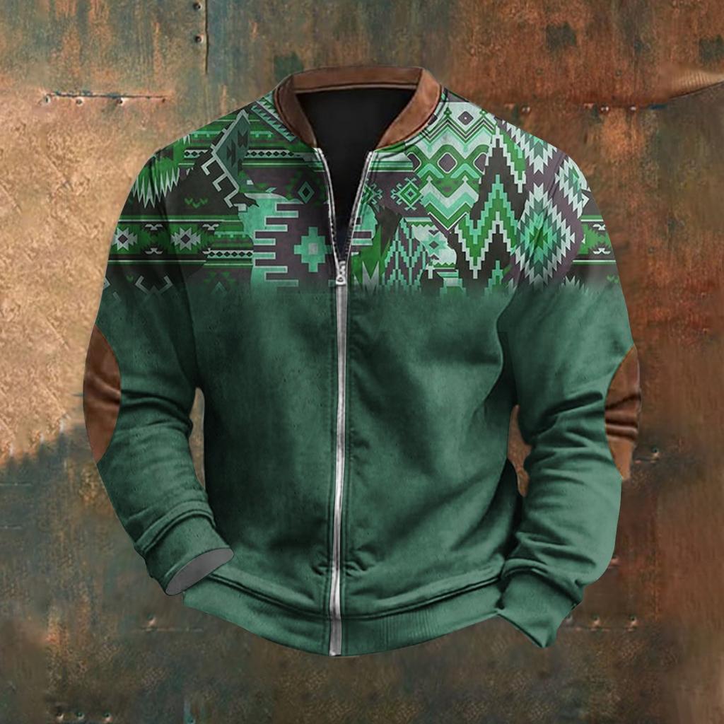 Men's Retro Casual Gradient Printed Sweatshirt