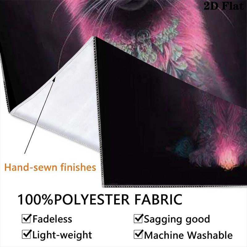 Charming Pink Cat Pattern Home Decor Tapestry, Wall Hanging, Decorative RV Wall Cloth.ZGT0914320