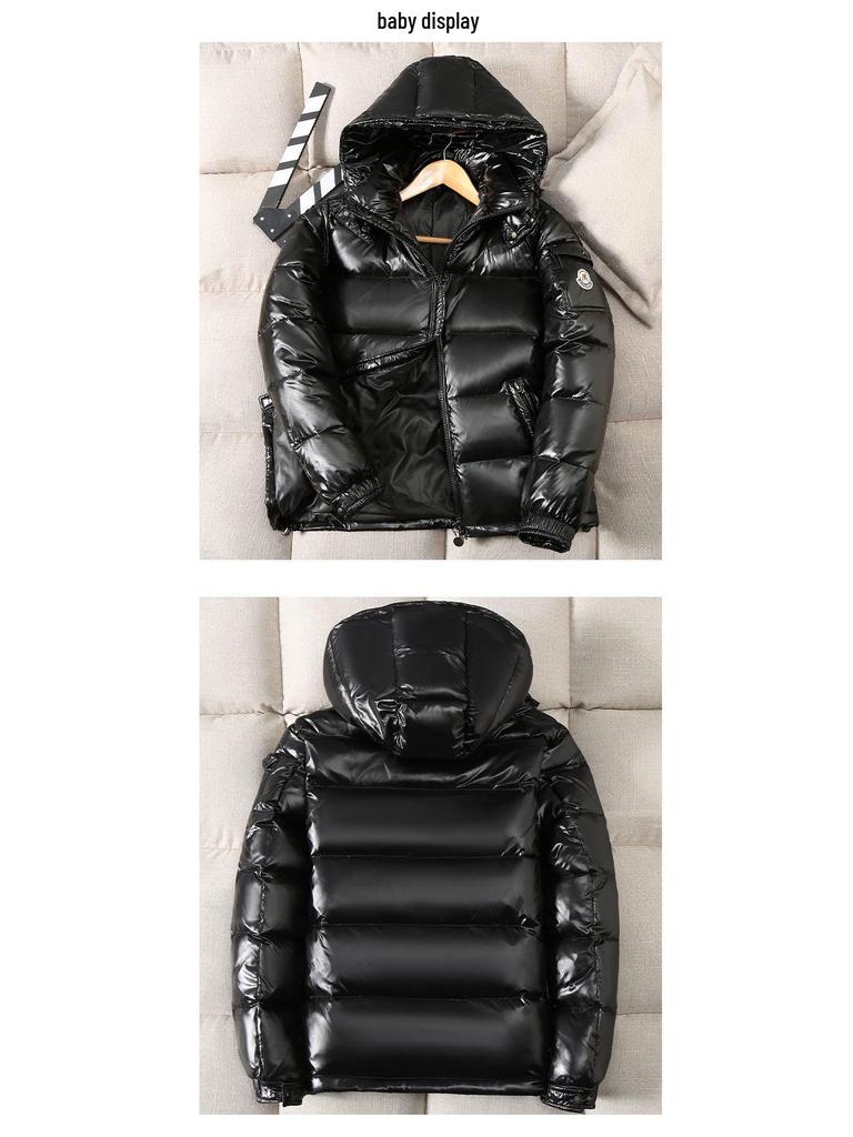 Men's Korean Style Hooded Lightweight Down Jacket for Autumn & Winter - Pure Color, Loose Fit, Unisex.