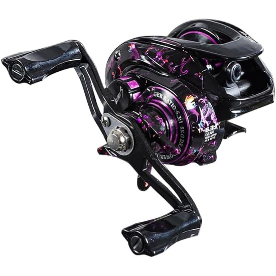Baitcasting Reel, Fishing Reel, Saltwater/Freshwater Dual Use, Left/Right Handle, Ultralight, Powerf