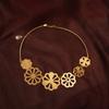 Alma Floral Handmade Brass Neckpiece
