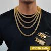 HHIOK Stainless Steel Cuban Link Chain Men PVD Plated HipHop Jewelry Miami Collana Acciaio Inossidabile Uomo