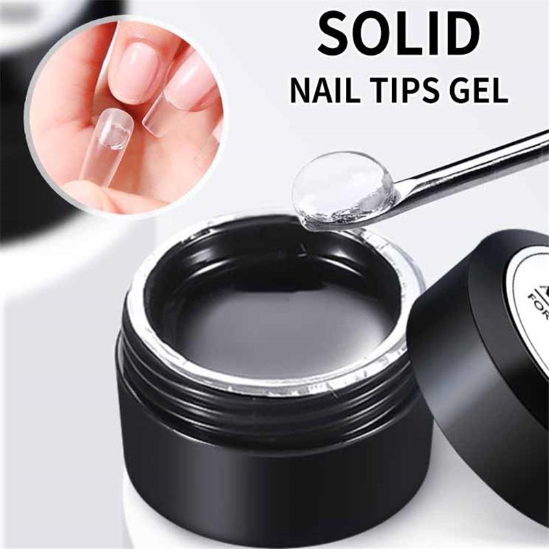 Solid Nail Patch Glue UV LED Curable Adhesive for Full-Cover Press On Nails Long-Lasting DIY Nail Art Extension Strengthening Tool