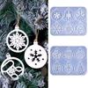 DIY Christmas Series Round Silicone Mold Handmade Christmas Tree Bell Snowflake Plaster Resin Jewelry Pendant Craft Molds